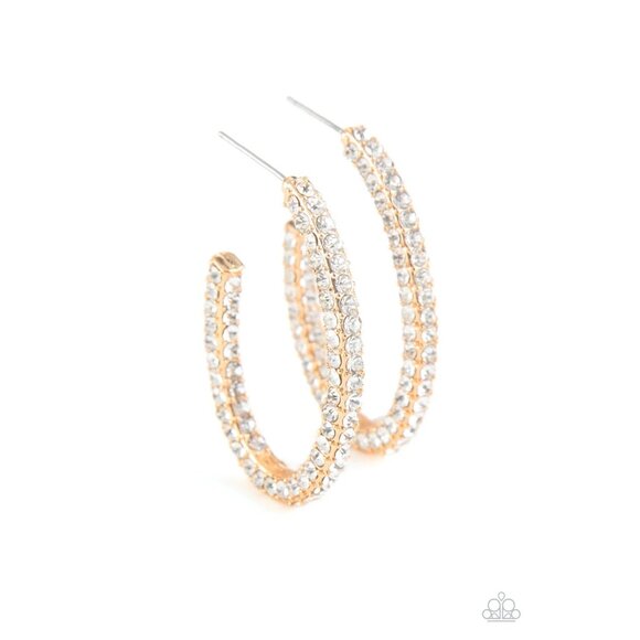 Big Winner Gold Hoop Earrings - Picture 2 of 2